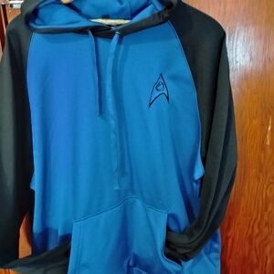 Star Trek Men's Blue and Black Performance Hoodie